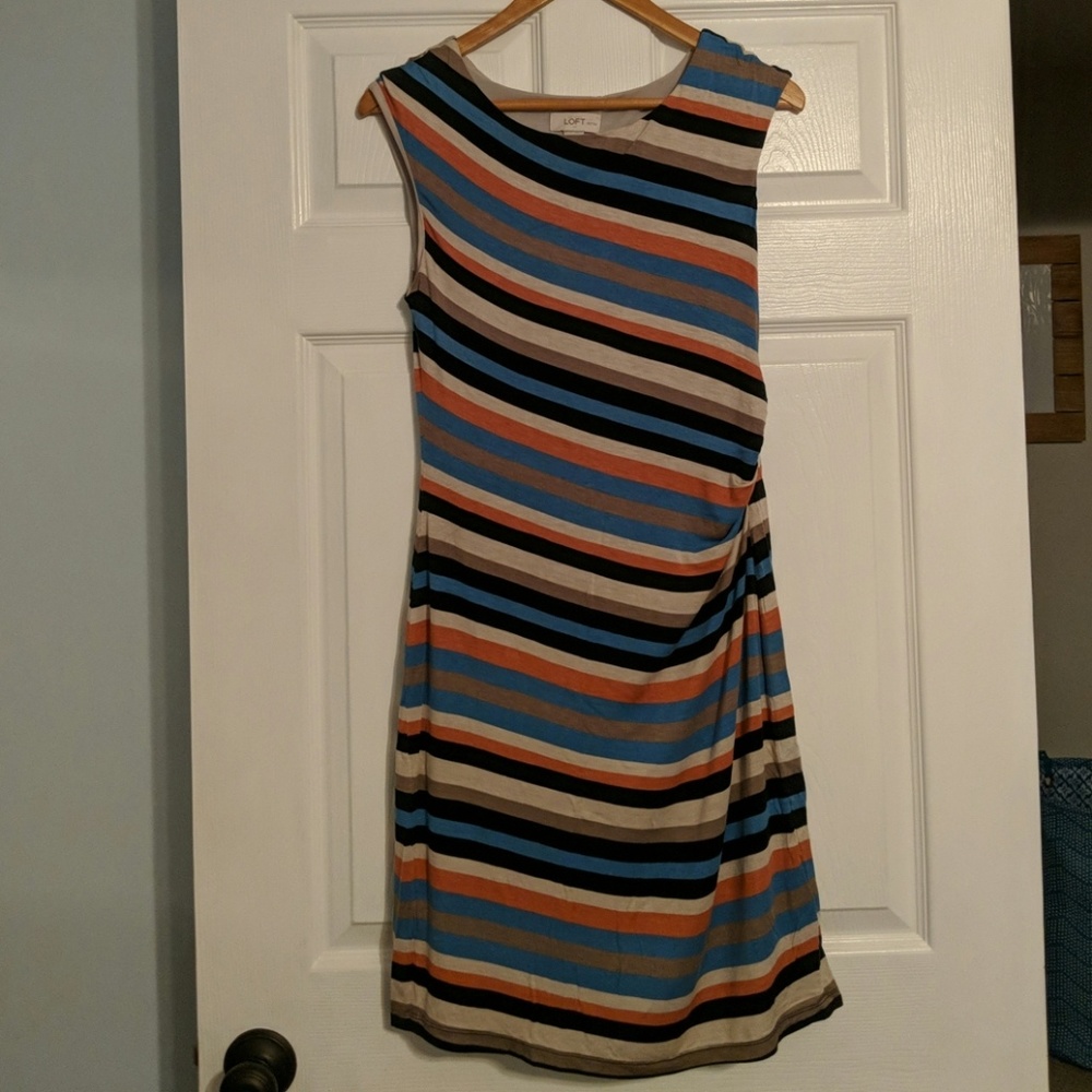 Loft petite striped dress